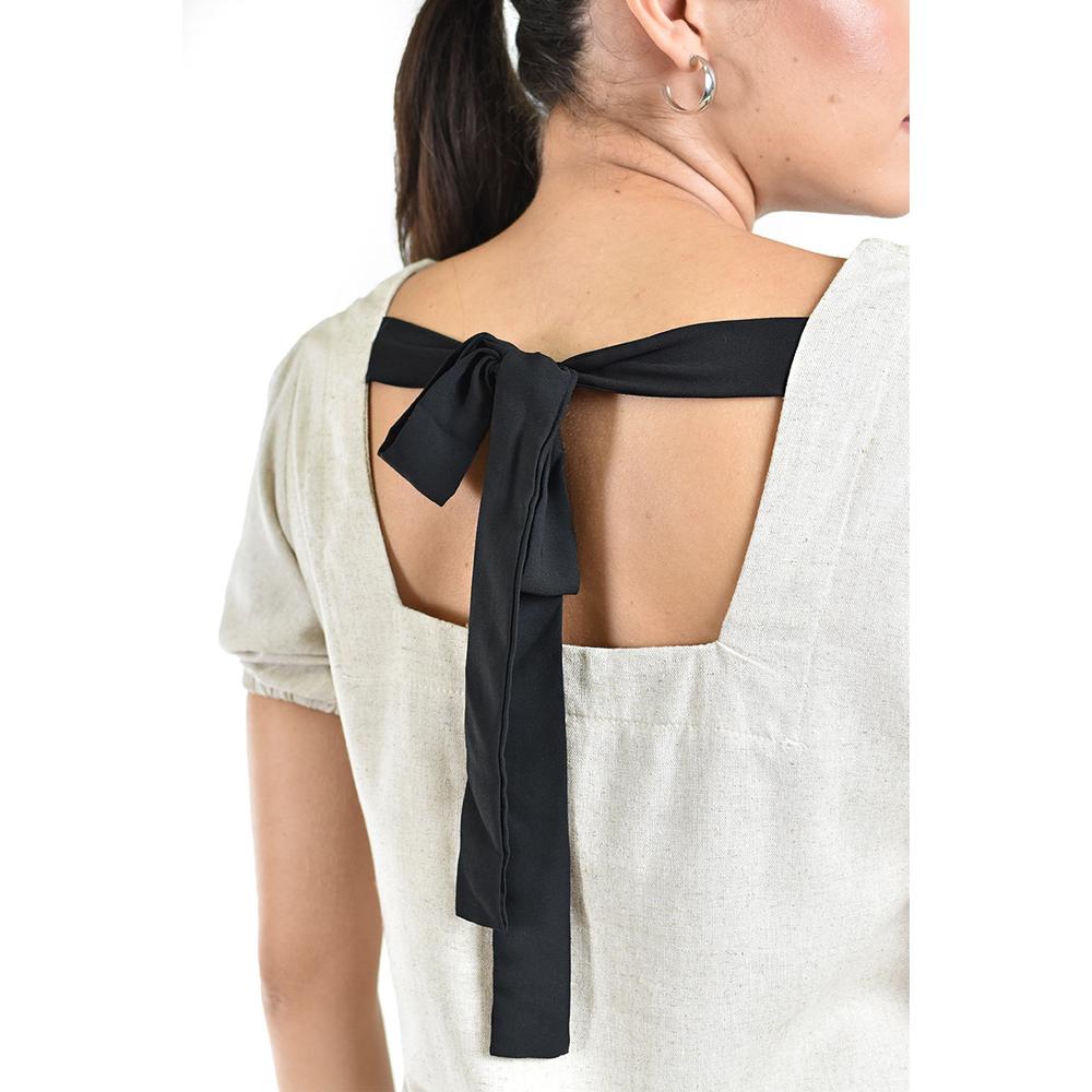 Foto 4 | Blusa Juvenil Escote Cuadrado Roman Fashion  617 (arena) Beige