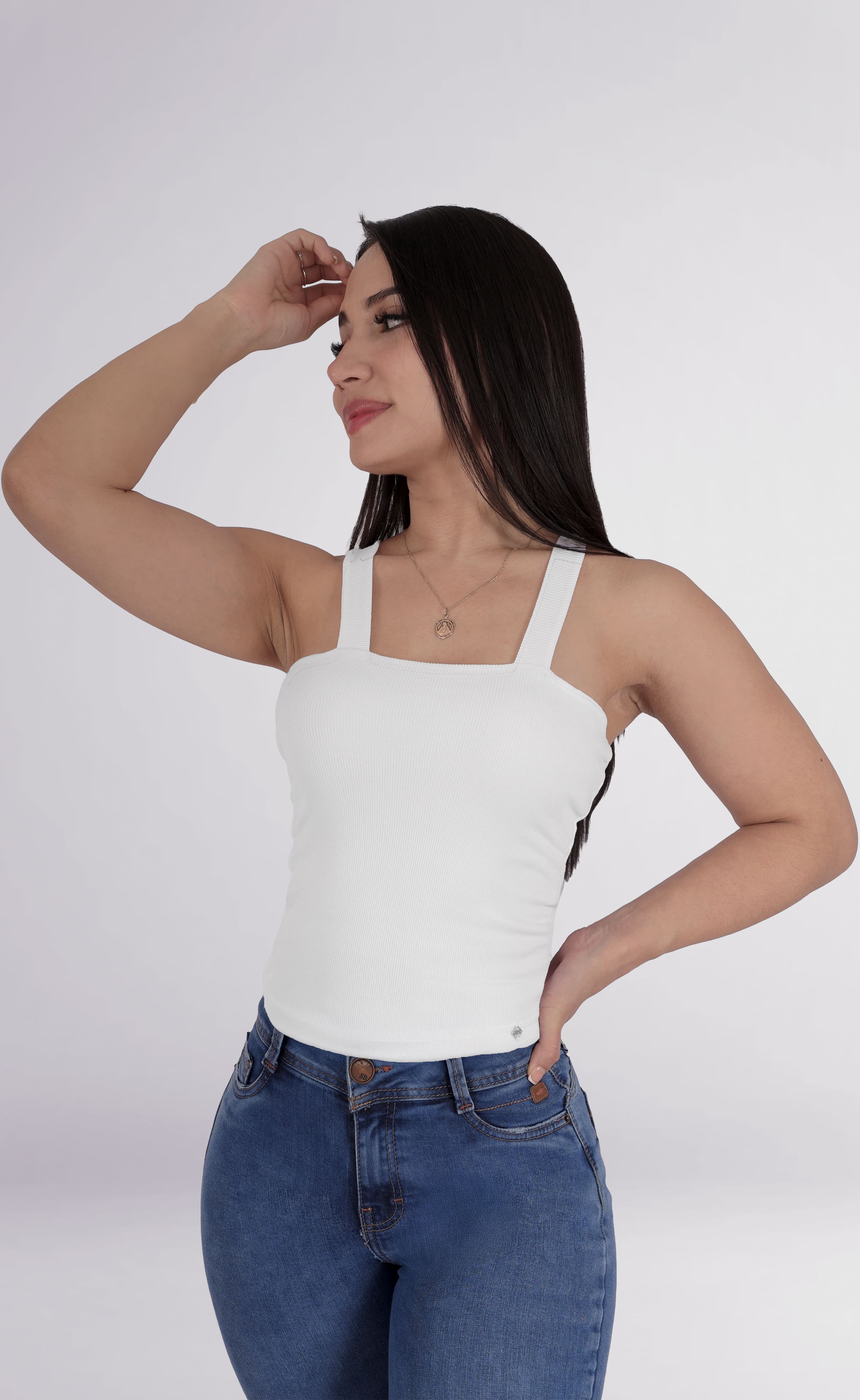 Foto 3 | Blusa Casual Dama Top Tirantes Blanco Sea Brazil