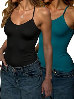 Foto 1 | Set De Dos Blusas Mujer Tirantes Casual Blusa Bl-1005-px2 Variedad De Colores Crop Top Dama