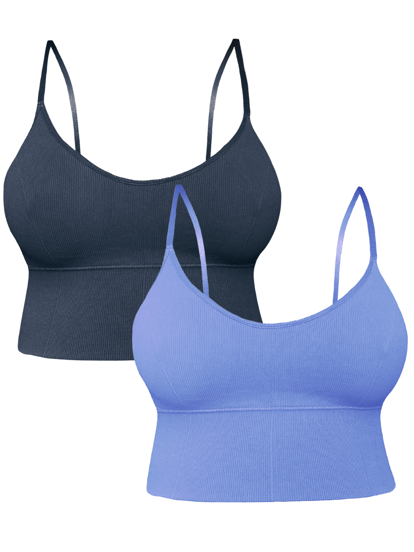 Foto 2 pulgar | Set De 2 Tops Mujer Deportivo Con Relleno Top-1013-px2 Variedad De Colores Blusa Croptop