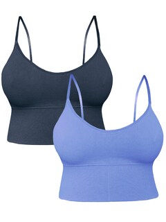 Foto 1 | Set De 2 Tops Mujer Deportivo Con Relleno Top-1013-px2 Variedad De Colores Blusa Croptop