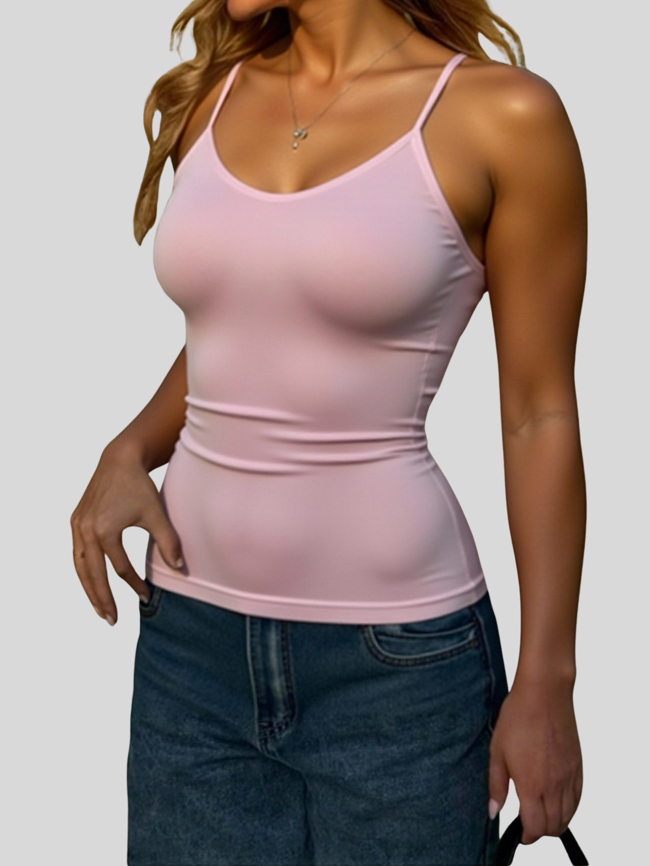 Foto 4 pulgar | Set De Dos Blusas Mujer Tirantes Casual Blusa Bl-1005-px2 Variedad De Colores Crop Top Dama