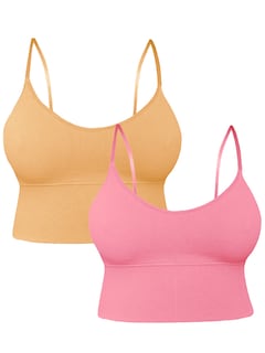 Foto 1 | Set De 2 Tops Mujer Deportivo Con Relleno Top-1013-px2 Variedad De Colores Blusa Croptop