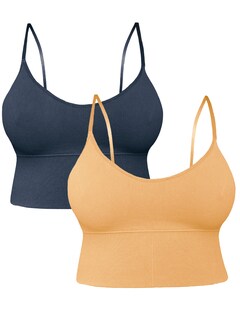 Foto 1 | Set De 2 Tops Mujer Deportivo Con Relleno Top-1013-px2 Variedad De Colores Blusa Croptop