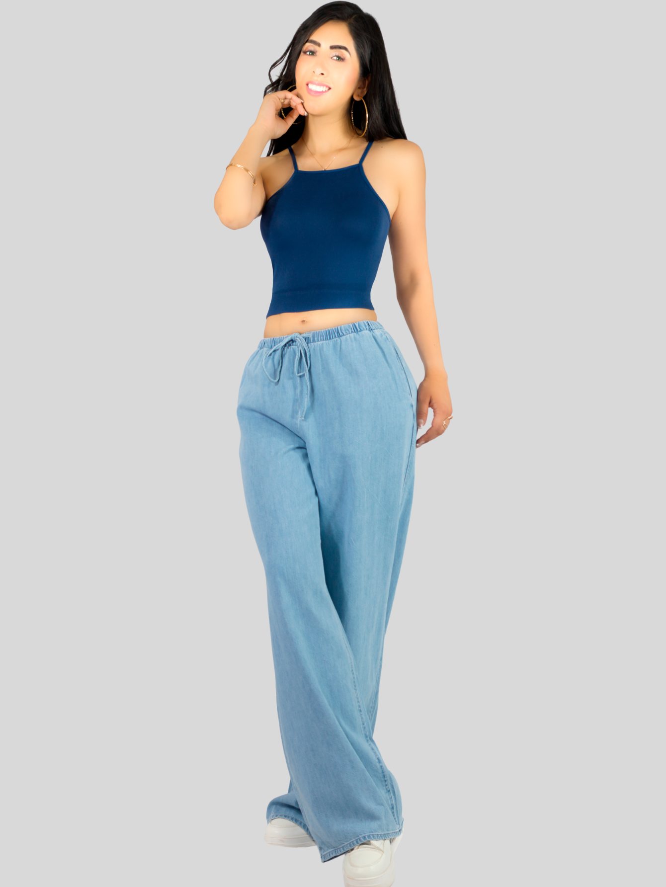 Foto 5 | Set De 3 Crop Top De Mujer Top-09-px3 Azul Claro  Marino Y Rosa  Deportivo O Casual