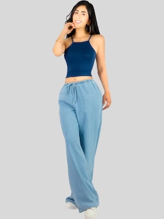 Foto 5 | Set De 3 Crop Top De Mujer Top-09-px3 Azul Claro Marino Y Rosa Deportivo O Casual