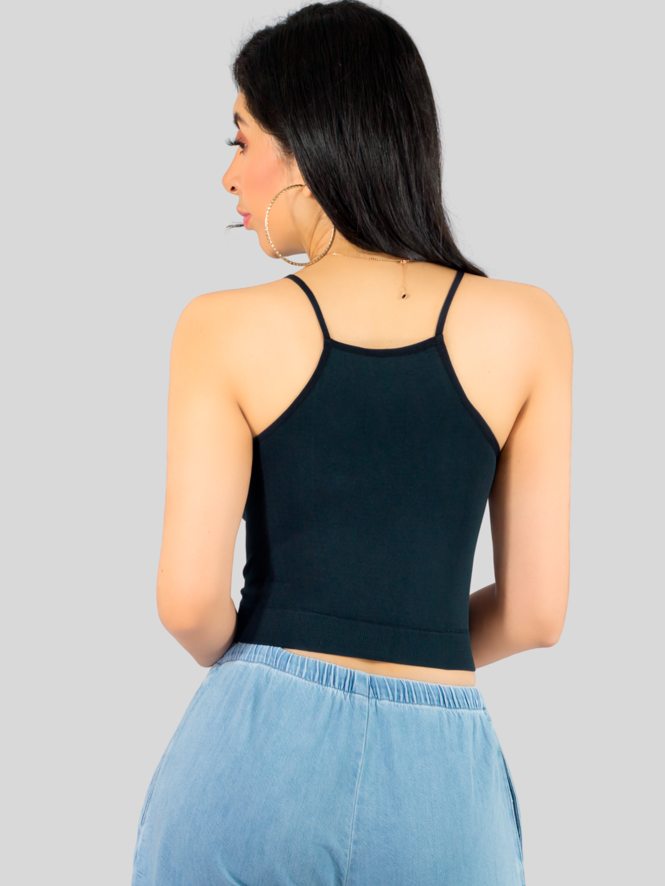 Foto 4 pulgar | Set De 3 Crop Top De Mujer Top-09-px3 Negro  Rosa Y Rosa  Deportivo O Casual