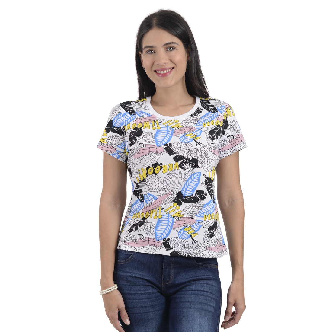 Foto 2 pulgar | Playera Supply Company De Algodón Blanca Estampada