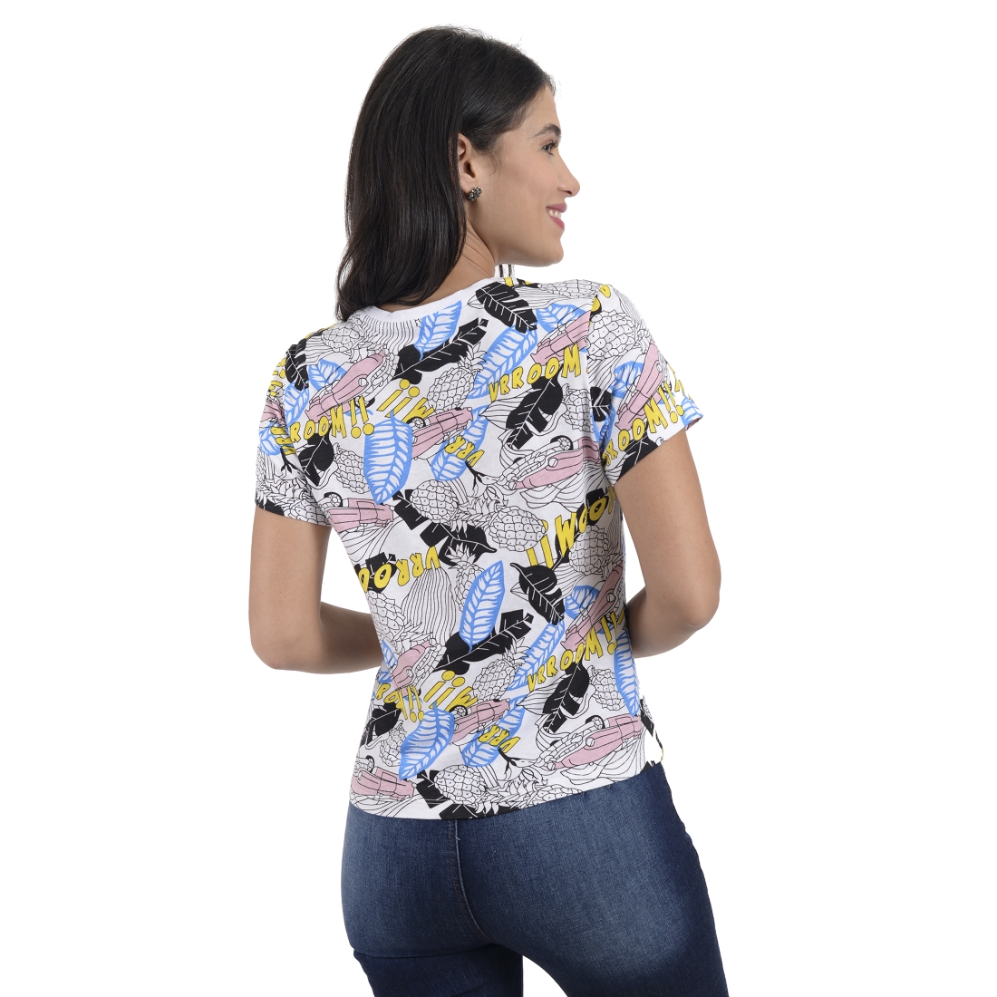 Foto 4 pulgar | Playera Supply Company De Algodón Blanca Estampada