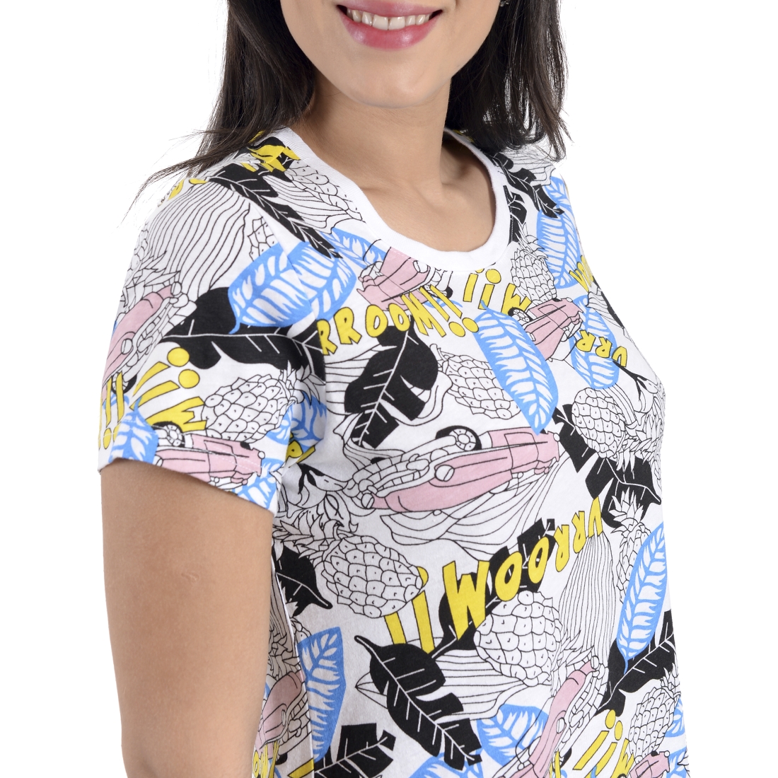 Foto 4 | Playera Supply Company De Algodón Blanca Estampada