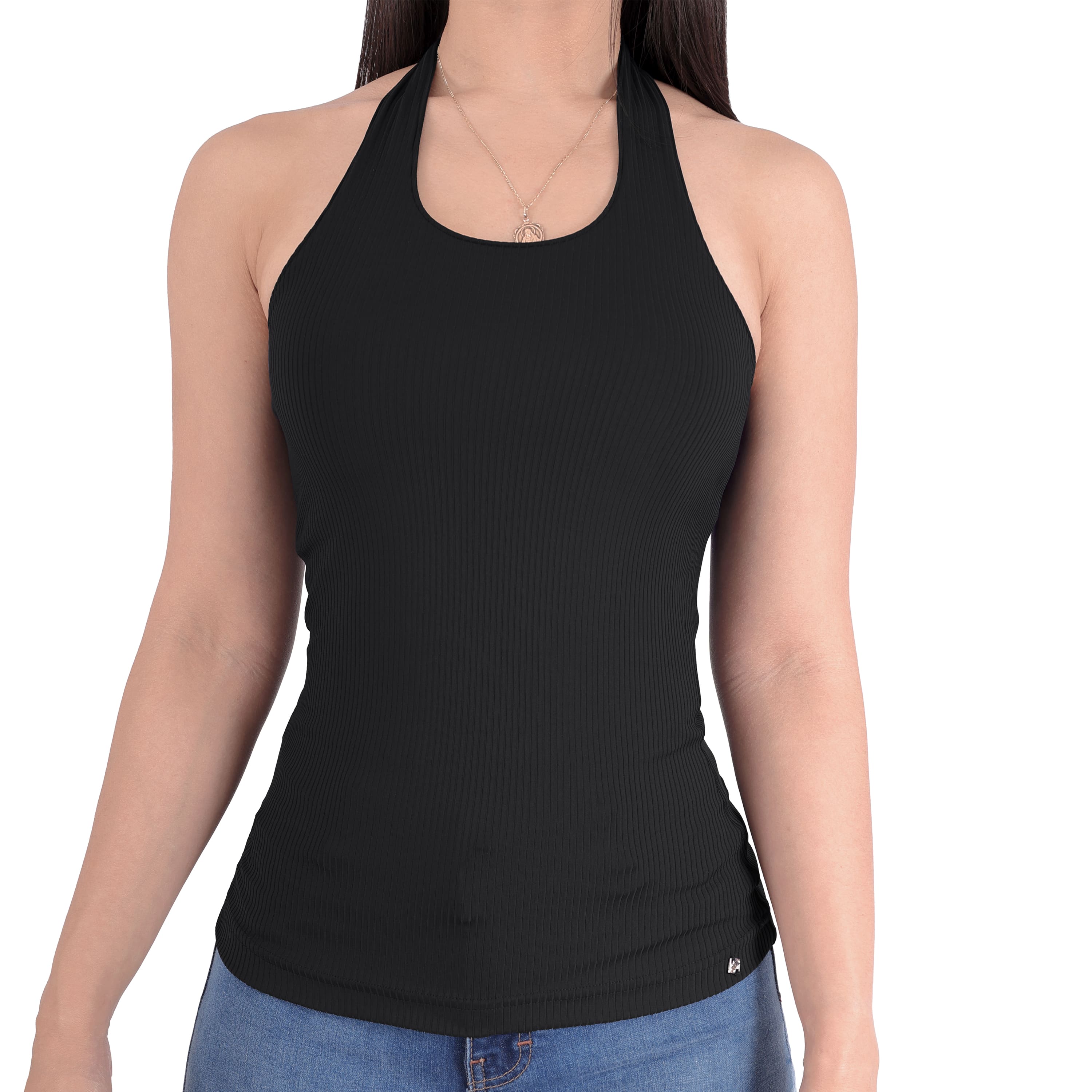 Foto 2 pulgar | Blusa Dama Casual Sin Mangas Top Casual Negro Sea Brazil