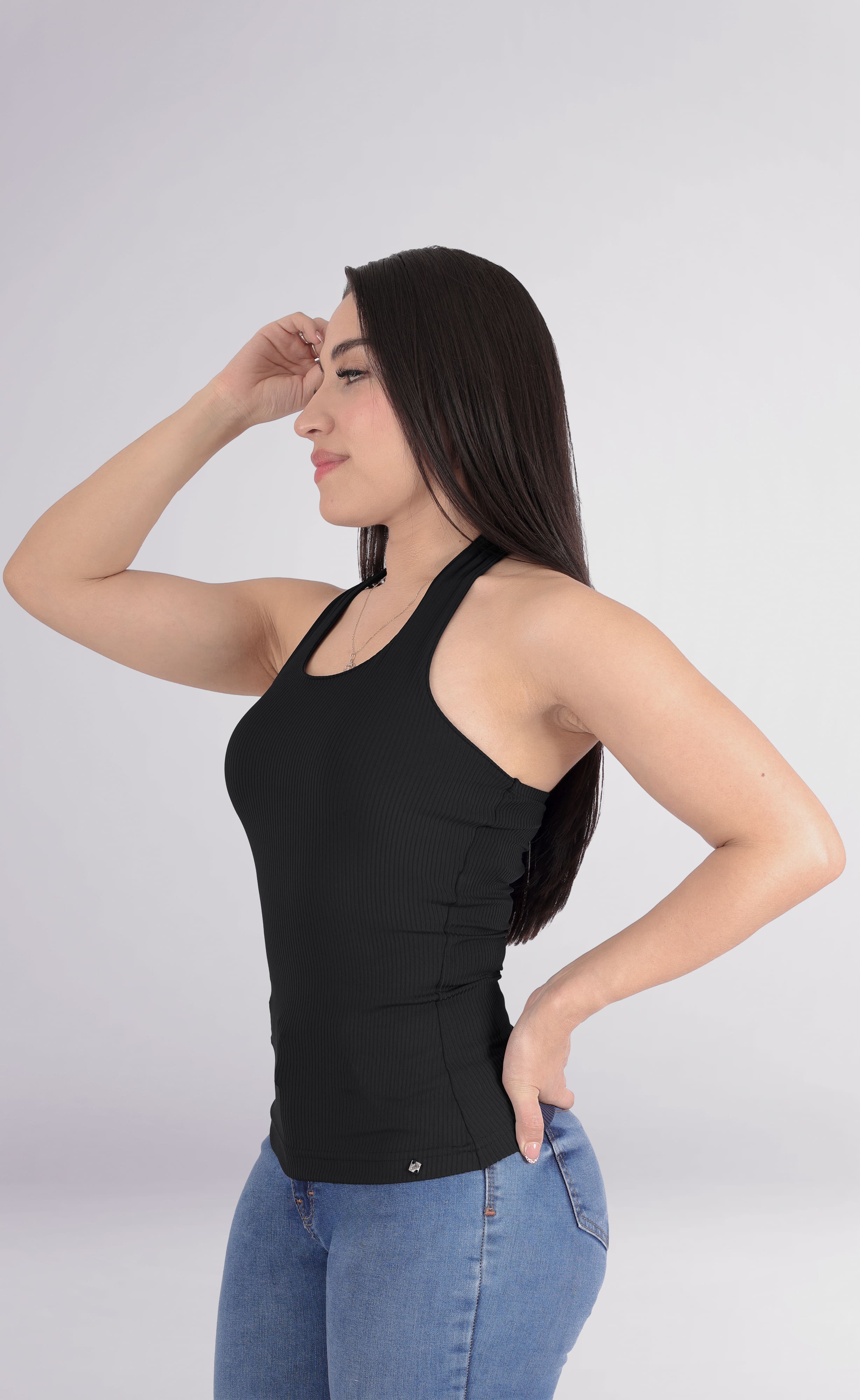 Foto 4 pulgar | Blusa Dama Casual Sin Mangas Top Casual Negro Sea Brazil