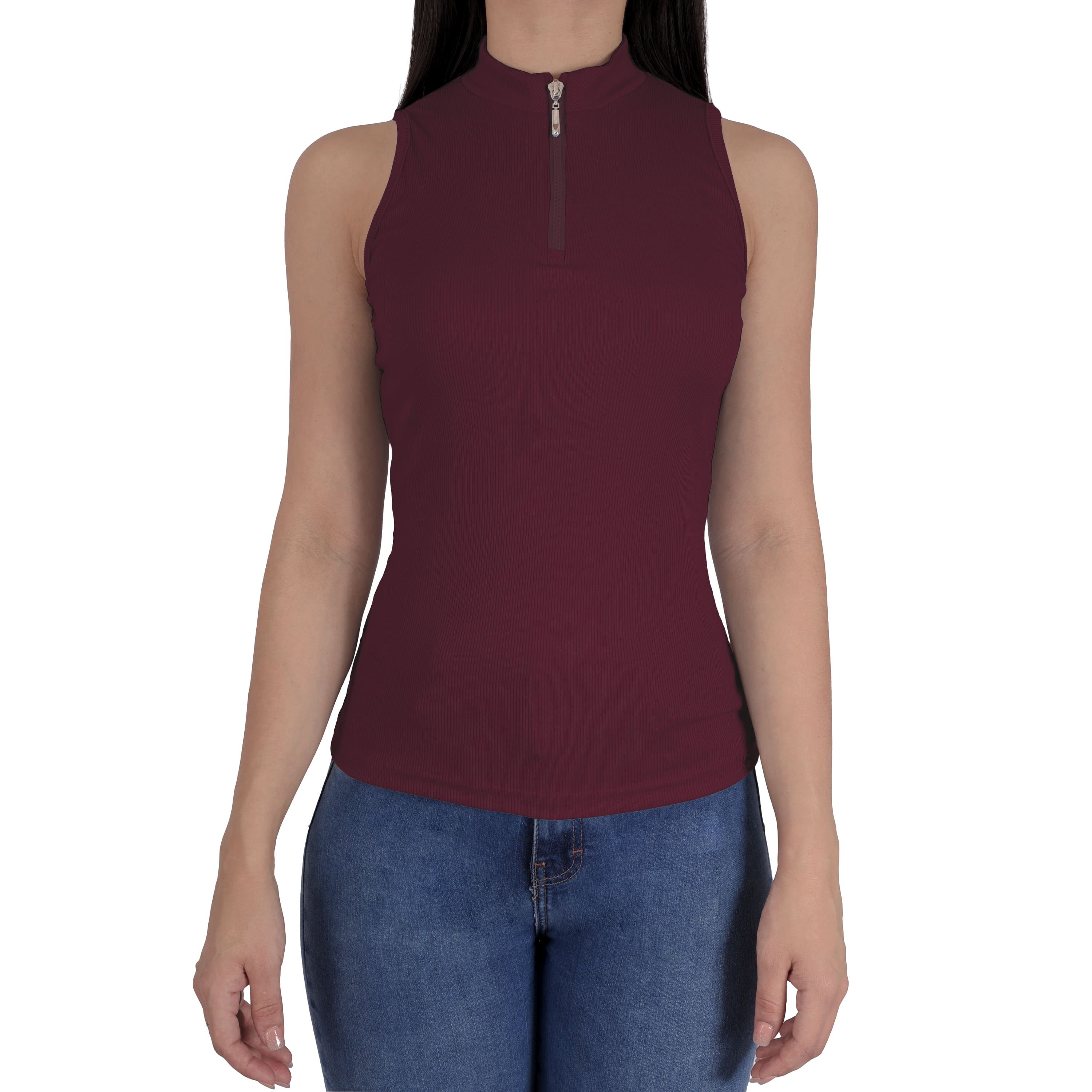 Foto 2 pulgar | Blusa Dama Casual  Sin Mangas  Top Casual Vino Sea Brazil