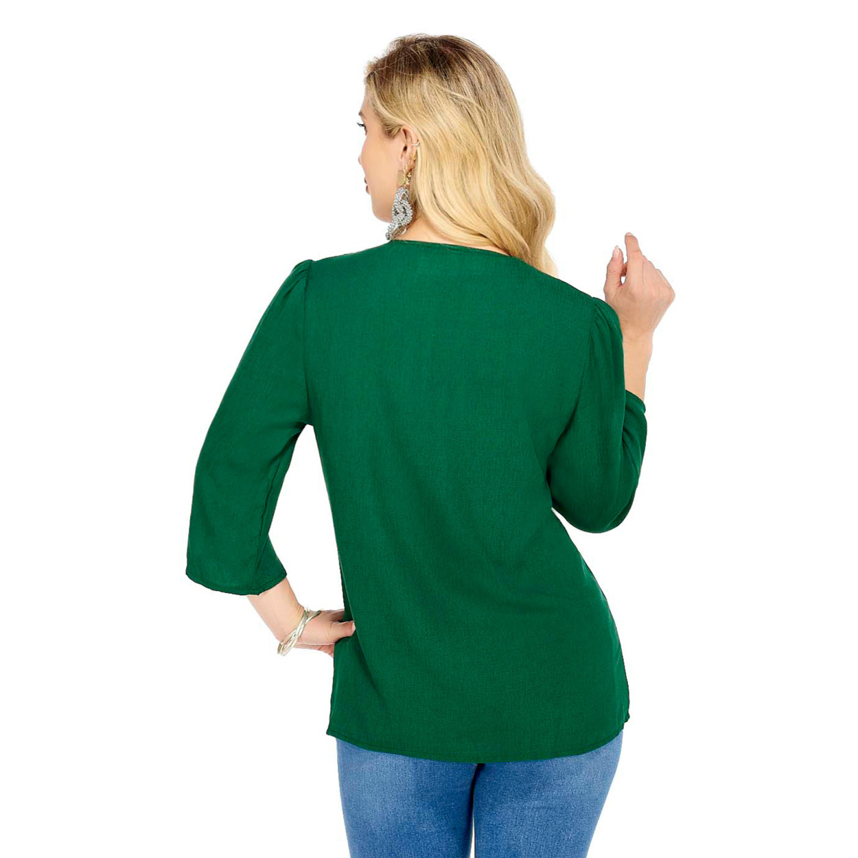 Foto 4 pulgar | Blusa con Manga Detalle de Bordado para Dama - Mundo Terra