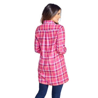 Foto 3 | Camisa Estampado de Guingán de Hombros Caídos - Mundo Terra