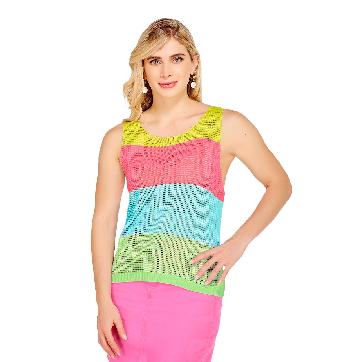 Foto 2 | Top De Punto con Patrón Multicolor para Dama - Mundo Terra