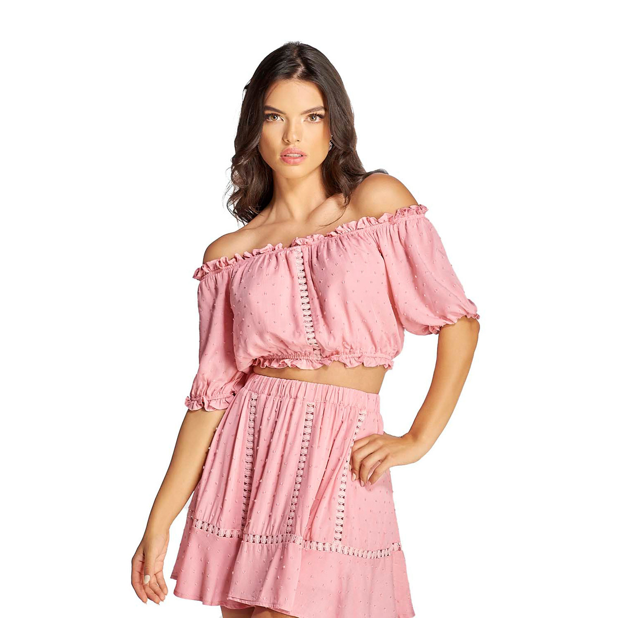 Foto 3 pulgar | Blusa Farol Top de Hombros Descubiertos para Dama - Mundo Terra