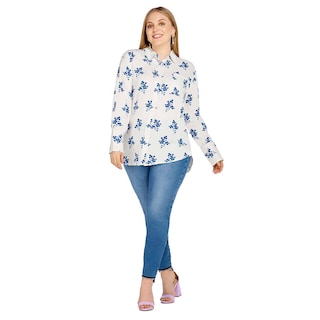 Foto 1 | Camisa con Estampado Floral con Botón Delantero - Mundo Terra