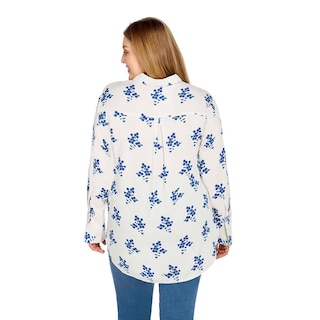 Foto 3 | Camisa con Estampado Floral con Botón Delantero - Mundo Terra