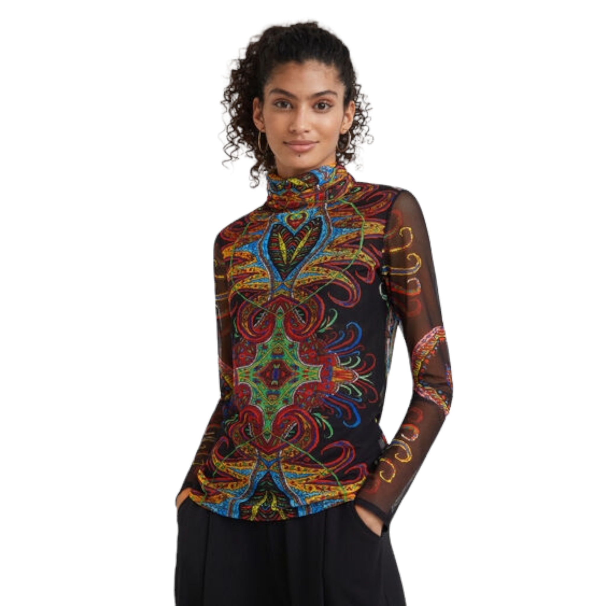 Blusa Multi Diseño Manga Larga Desigual