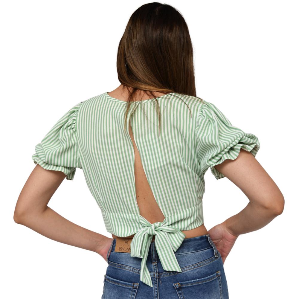 Foto 3 pulgar | Crop Top Roman Fashion 0604 Verde