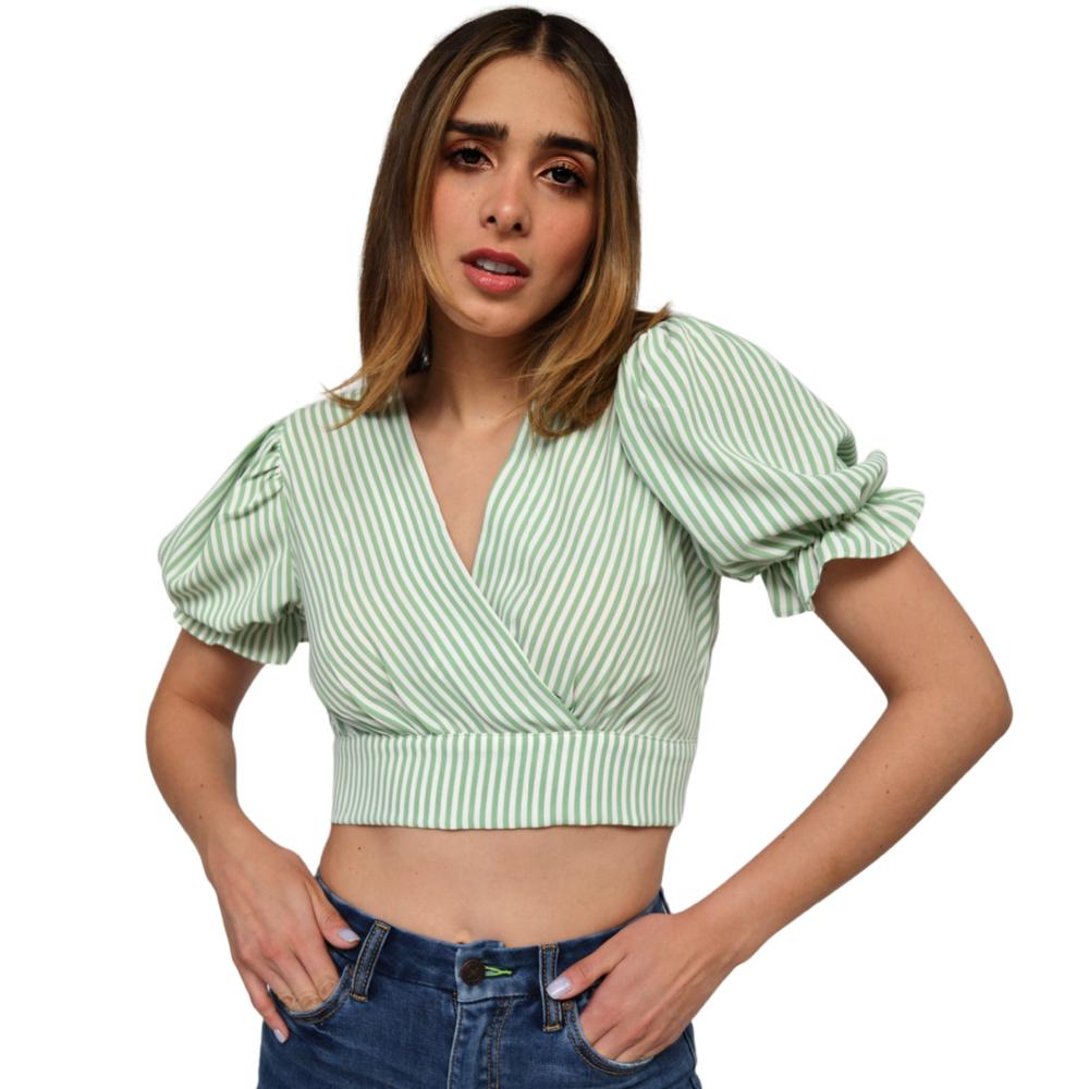 Foto 5 pulgar | Crop Top Roman Fashion 0604 Verde