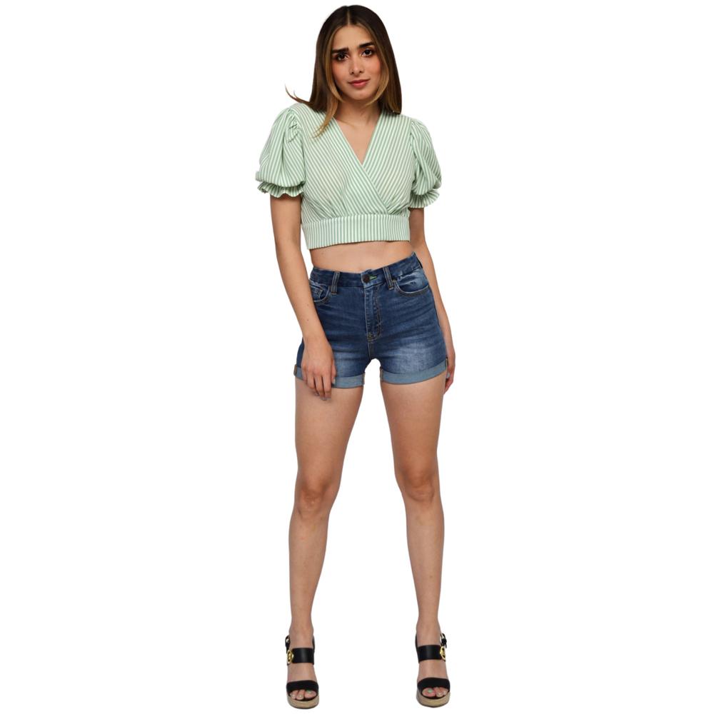 Foto 6 pulgar | Crop Top Roman Fashion 0604 Verde
