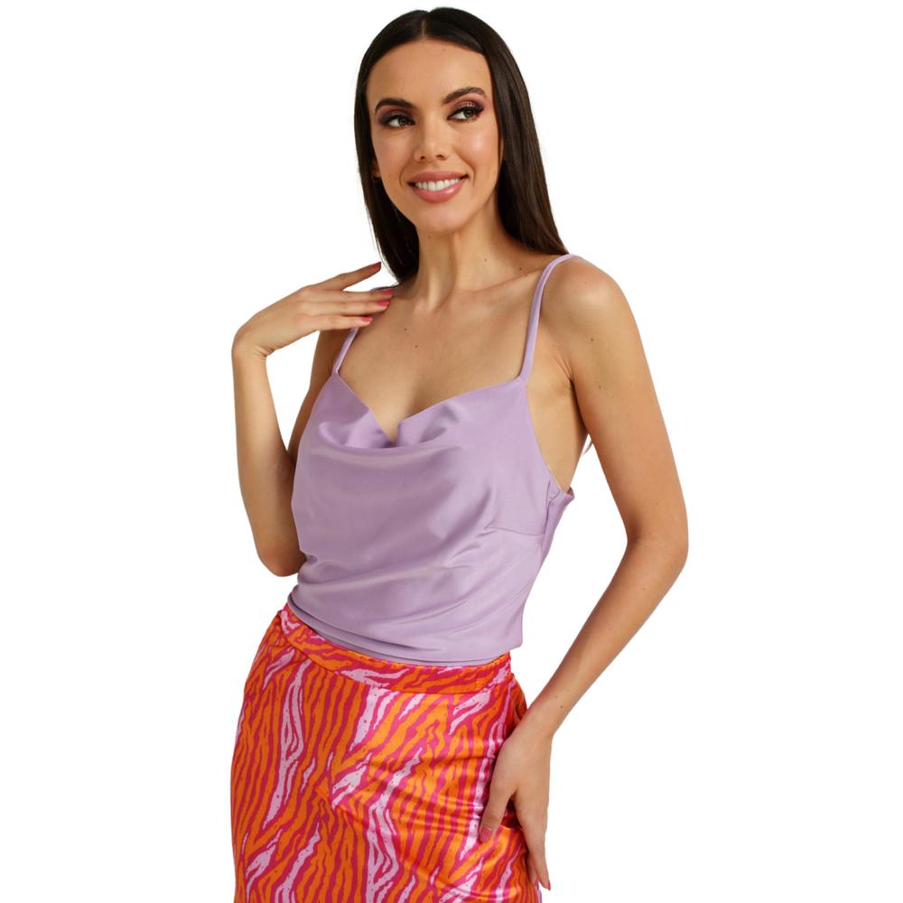 Top de Tirantes Roman Fashion BL-ELY-0424 color Púrpura