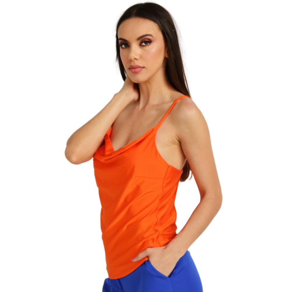 Foto 3 pulgar | Top de Tirantes Roman Fashion BL-ELY-0424 color Naranja