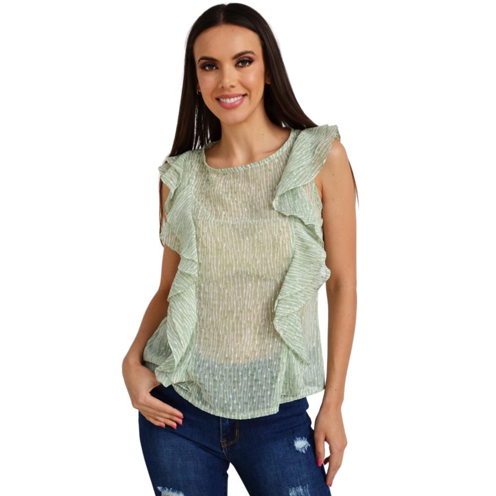 Blusa Roman Fashion BL-EXO-2669-VERDE color Verde