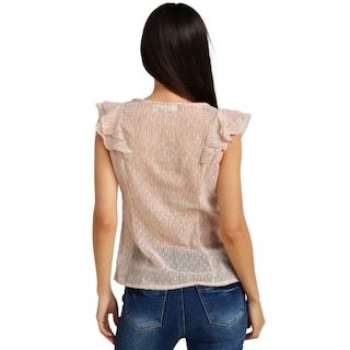 Foto 3 | Blusa de Chifón Roman Fashion Juvenil 2669 Beige