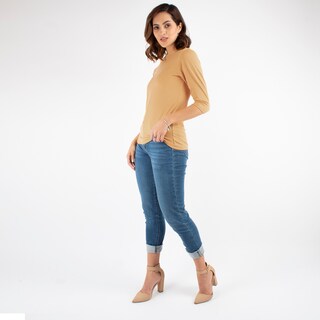 Foto 3 | Playera Básica Amad SS23-B05-ND-S color Beige Manga 3/4