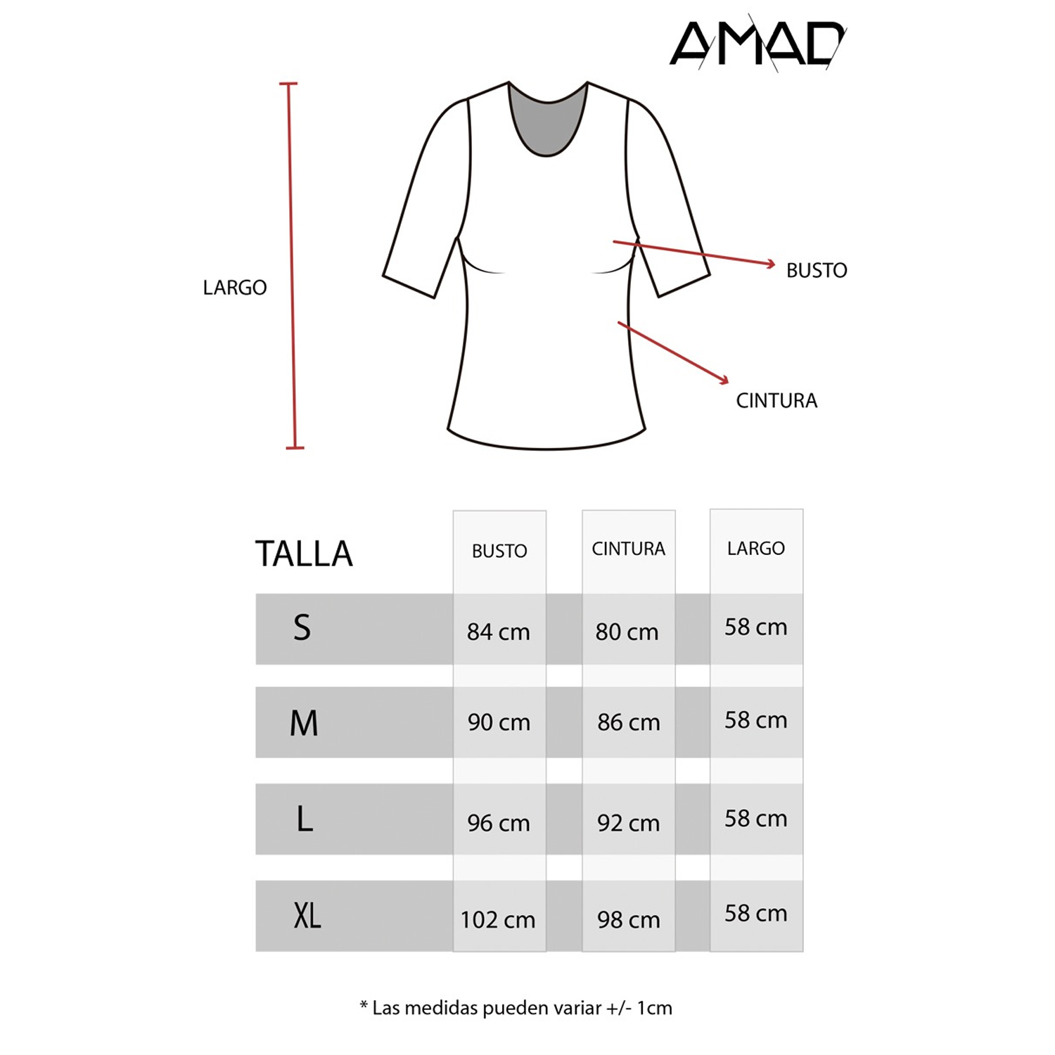 Foto 6 pulgar | Playera Básica Amad SS23-B05-ND-S color Beige Manga 3/4