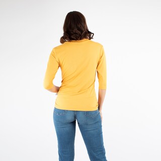 Foto 3 | Playera Básica Amad SS23-B05-MO-S color Amarillo Manga 3/4