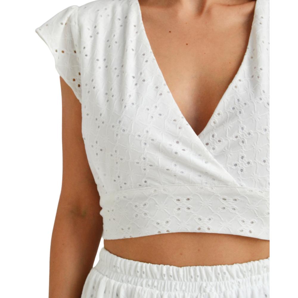 Foto 5 pulgar | Crop Top Sin Manga Roman Fashion BL-ELY-0315 color Blanco