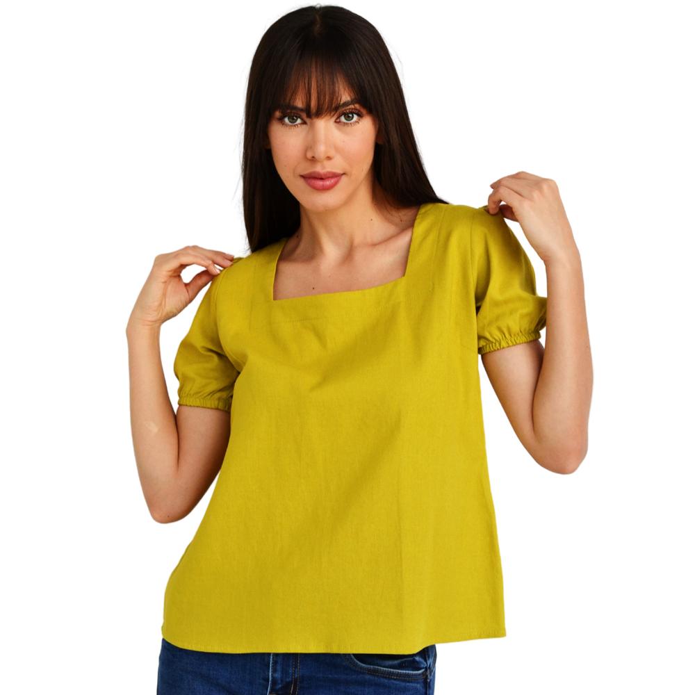 Blusa Juvenil Escote Cuadrado Roman Fashion 617 color Marrón