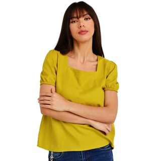 Foto 2 | Blusa Juvenil Escote Cuadrado Roman Fashion 617 color Marrón