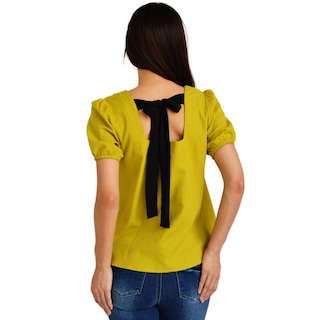 Foto 3 | Blusa Juvenil Escote Cuadrado Roman Fashion 617 color Marrón