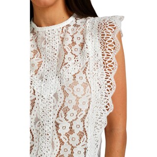 Foto 4 | Blusa de Encaje Juvenil 10757 color Blanco