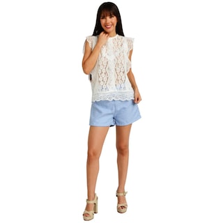 Foto 5 | Blusa de Encaje Juvenil 10757 color Blanco