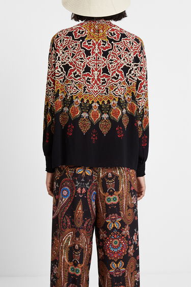 Foto 4 | Blusa Estampada Desigual Manga Larga color Negro