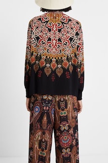 Foto 4 | Blusa Estampada Desigual Manga Larga color Negro