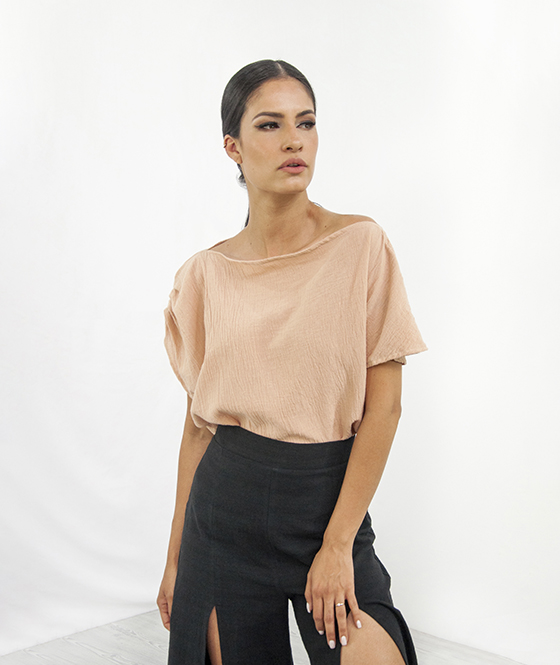 Foto 4 pulgar | Blusa De Mujer A Ángelozano  de Manta Algodón, Color Rosa, Al-w24
