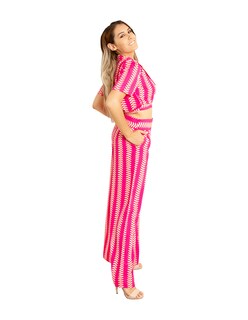 Foto 2 | Conjunto Pantalón y Blusa Love Point color Rosa Campana