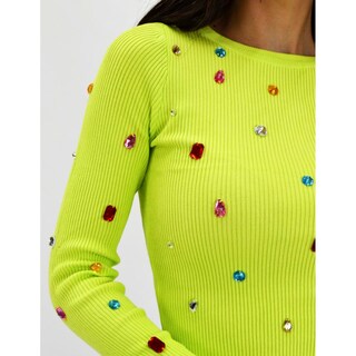 Foto 4 | Blusa Manga Larga con Pedrería Roman Fashion Juvenil 933 color Verde