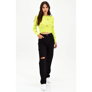 Foto 5 | Blusa Manga Larga con Pedrería Roman Fashion Juvenil 933 color Verde