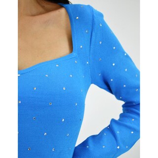 Foto 4 | Blusa de Canale con Pedrería Roman Fashion BL-M-975 color Azul