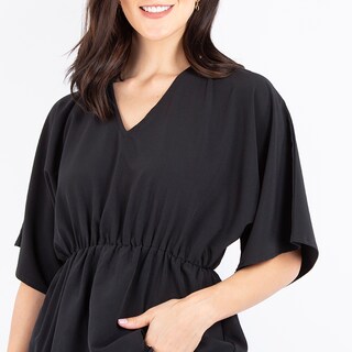 Foto 4 | Blusa Manga Amplia Con Elástico En La Cintura Amad Color Negro