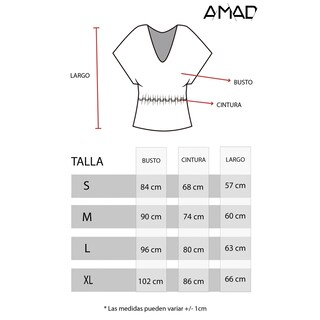 Foto 6 | Blusa Manga Amplia Con Elástico En La Cintura Amad Color Negro