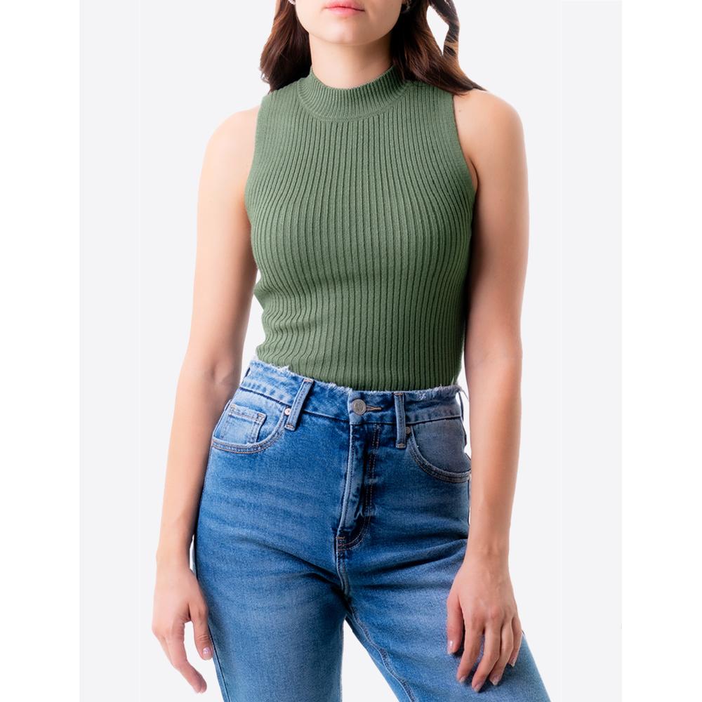 Blusa Básica Cuello Alto Balam /juvenil, 0087 (verde Militar) Color Verde